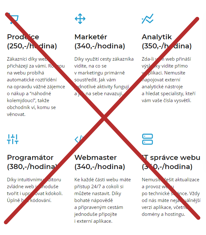 ceník webové stránky seznamka